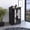 Black, variant on White Particle Board Construction | Elegant Bar Cart for Home Bars | Spacious Storage with Cubbies and Shelves