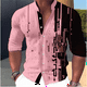 thumbnail image 4 of Camisa para hombre 2024 con estampado geométrico, cuello alto, color blanco, para exteriores, calle, manga larga, ropa de moda urbana, diseñador, 4 of 5