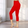 thumbnail image 4 of Leggings de Sport pour Femmes - Jupe de Yoga Taille Haute avec Shorts Intégrés pour Tennis/Gym, Leggings Rouges pour Femmes Skorts Athlétiques Gym Tennis Yoga Leggings Taille Haute avec Jupes, 4 of 8