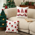 thumbnail image 6 of Fennco Styles Gold Velvet Christmas Throw Pillow Cover 18" X 18" - Refined Holly Berries Embroidered Cushion Case for Home, Winter Holidays Décor, and Special Occasion, 6 of 7
