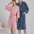 thumbnail image 5 of NOLDARES Mens Robe Cotton Terry Cloth Bathrobe Soft Towel Bath Robe(Navy,L), 5 of 9