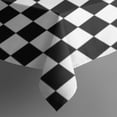 thumbnail image 3 of Black and White Checkered Pattern Rectangle Tablecloth 60"x84",Waterproof Polyester Rectangle Table Cloth, Wipeable Spillproof Polyester Tablecloth for Dining, Camping, Indoor and Outdoor, 3 of 5