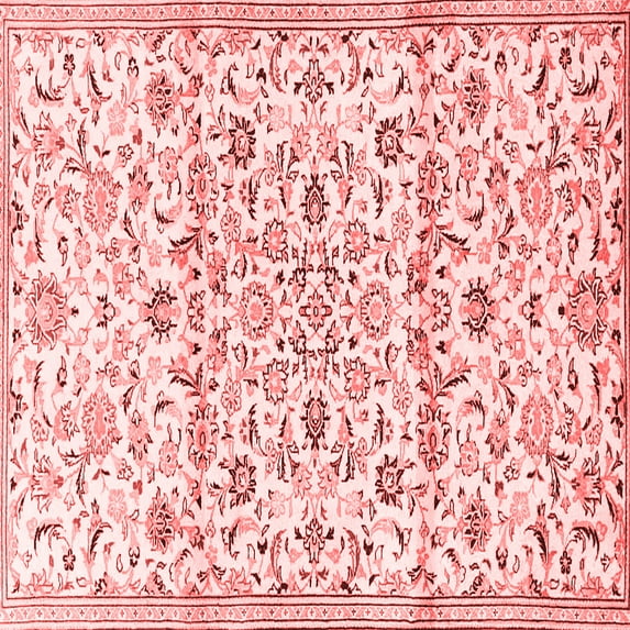 Ahgly Company Indoor Square Persian Red Traditional Area Rugs, 5' Square