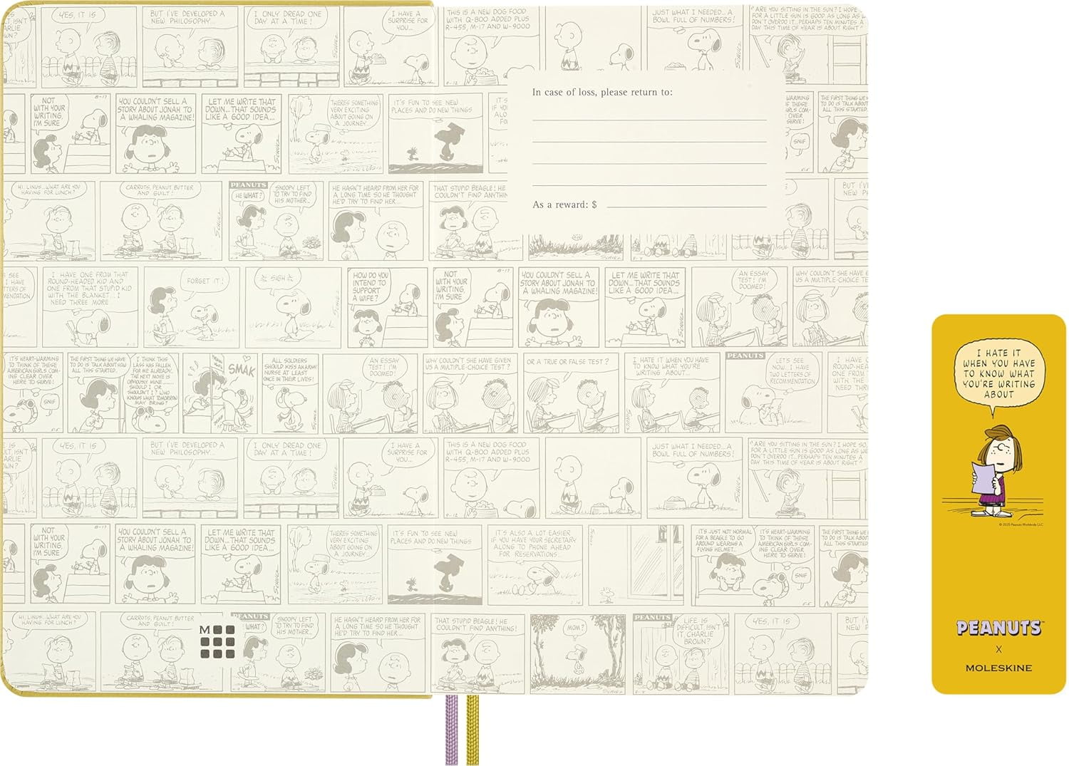 Moleskine Limited Edition Peanuts 'Patty' Notebook, Hard Cover, Large (5" x 8.25"), Ruled, Yellow, 176 pages