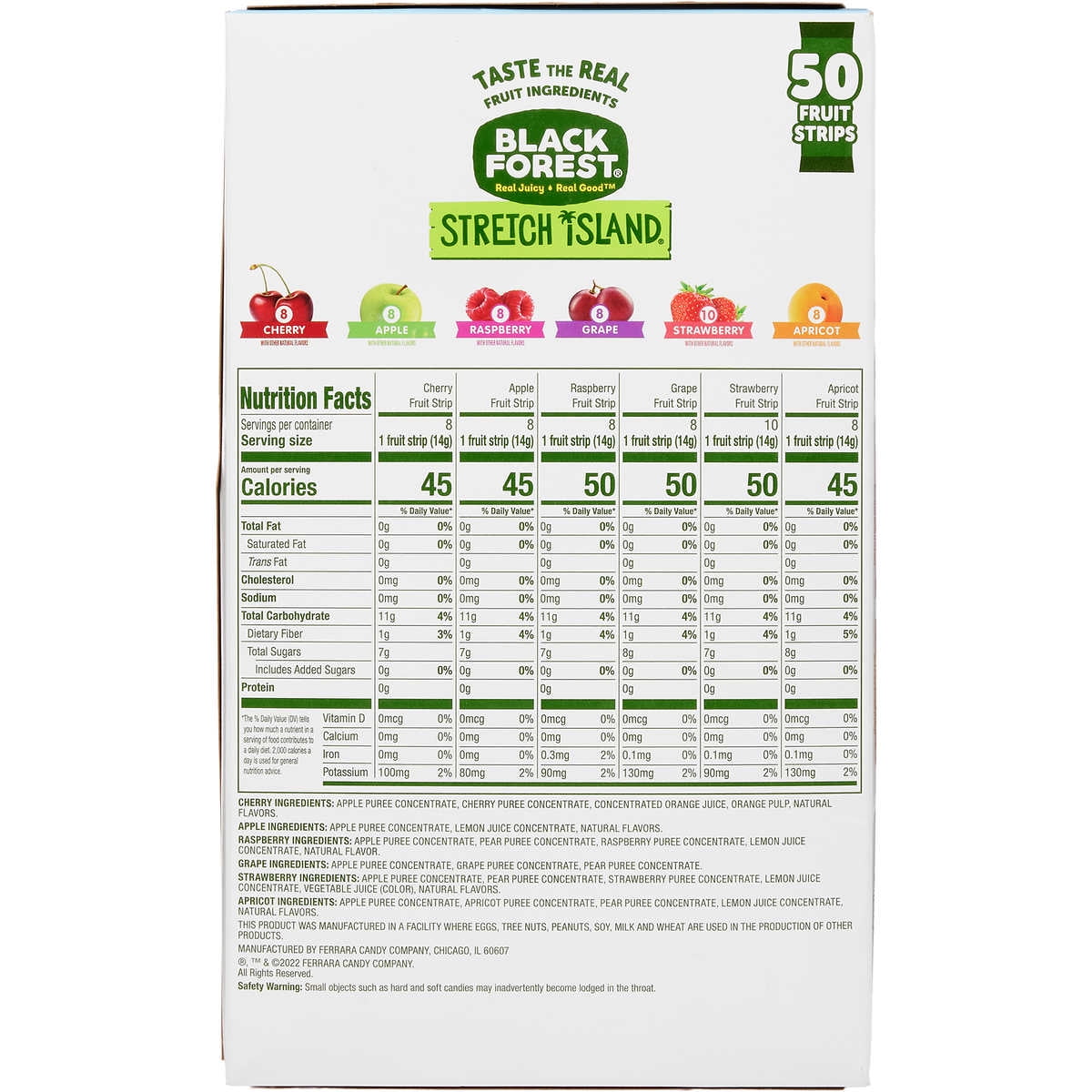 Black Forest Variety Pack Fruit Strips Variety Pack 50 - 0.5 oz Fruit Strips