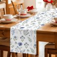 thumbnail image 5 of Table Runners 70 Inches Long Dress Scarves, Blue Floral Spring Farmhouse Coffee/Dining/Kitchen Table Decor, Holiday Table Runner, Pine Needles Green Botanical Chic 13x70 Inch, 5 of 9