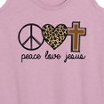thumbnail image 3 of Instant Message - Peace Love Jesus - Women's Racerback Tank Top, 3 of 6