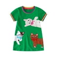 thumbnail image 1 of FFENYAN Robe d'Été à Col Rond et Manches Courtes en Coton Pur Imprimé pour Filles de 2 à 7 Ans - Parfaite pour un Usage Quotidien et pour des Occasions Spéciales, 1 of 6