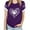 Purple, variant on TKLPEHG Womens Business Casual Tops Short Sleeve Crew Neck Fashion Loose Dog Paw Print Graphic Tee Summer Comfy Blouses (Black,XXL)