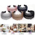 thumbnail image 4 of Diadema de encaje multicolor antideslizante Diademas duras con recorte de cabeza ancha para mujeres y niñas, 4 of 5