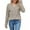 Khaki, variant on Casual Long Sleeve Button Down Soft Brushed Texture Knit Tee Shirt Comfortable Loose Fit Crewneck Blouse