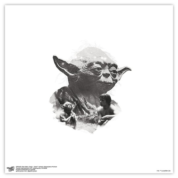 Gallery Pops Star Wars: Saga - Yoda Artistic Atmosphere Portrait Wall Art, Unframed Version, 12" x 12"