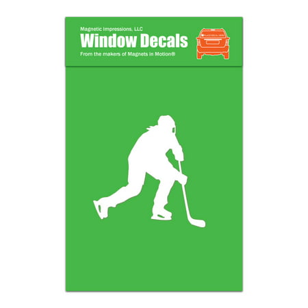 Ice Hockey Player Female Car Window Decal White (Best Female Hockey Player)