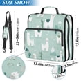 thumbnail image 3 of Water-Resistant 3-Ring Binder Organizer with Multiple Pockets Zipper Binder Bag for Office Cute Cartoon Llama Pattern, 3 of 8