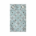 thumbnail image 1 of Moroccan Hanging Pocket Organizer, Continuous Traditional Floral Inspired Mediterranean, Printed Polyester Storage Bag with Pockets, 9" x 27", Seafoam Grey, 1 of 2