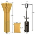 thumbnail image 2 of Gymax Patio Propane Heater 48,000 BTU 87 inches Tall W/ Table & Cover Bronze, 2 of 10