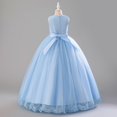 thumbnail image 5 of Elegant Lace Flower Princess Dress Girls Sleeveless Floor Length Formal Gown Weddings Party, 5 of 5
