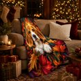 thumbnail image 3 of Autumn Maple Leaves Beagle Dog Portrait, Festive Pet Portrait Pattern, Warm Flannel Blanket for Living Room and Bedroom, Dog Lovers Thanksgiving Gift, Pet Lover Home Decor, 3 of 9