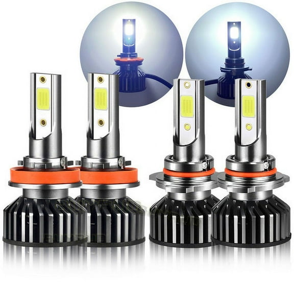 4x Combo LED Headlight Hi/Low Beam Light Bulbs for 2010-2015 Lexus ES350