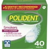 Polident Smokers Antibacterial Denture Cleanser Effervescent Tablets, 40 Count
