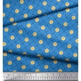 thumbnail image 2 of Soimoi Blue Cotton Poplin Fabric Marigold Geometric Fabric Prints By Yard 42 Inch Wide, 2 of 3