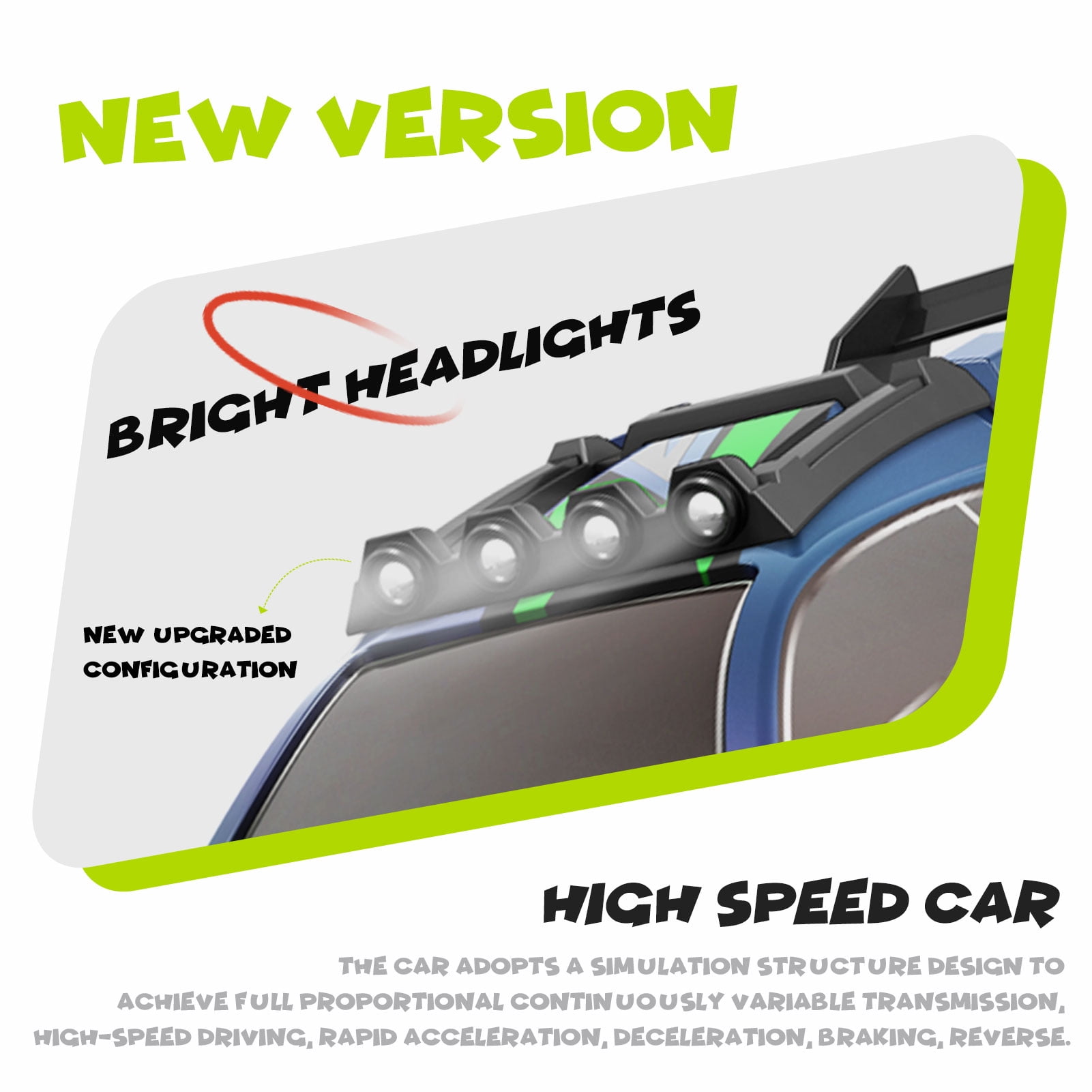 High Speed RC Car, 45KM/H, All Terrain 1:8 Off Road Vehicle, Outdoor Sport Off-Road Truck with 1 Rechargeable Batteries, Proportional Throttle/Steering, Independent Shock Absorption, Birthday Gifts