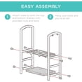 thumbnail image 6 of SSyao 5-Piece Indoor Outdoor Wrought Iron Firewood Log Storage Rack Holder Firepit Tools Set for Fireplace, Fire Pit, Stove w/Hook, Broom, Shovel, Tongs-Copper, 6 of 12