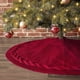thumbnail image 3 of Falda de árbol de Navidad de punto: falda de árbol de color rojo vino de 48 pulgadas, cable grueso K, 3 of 5