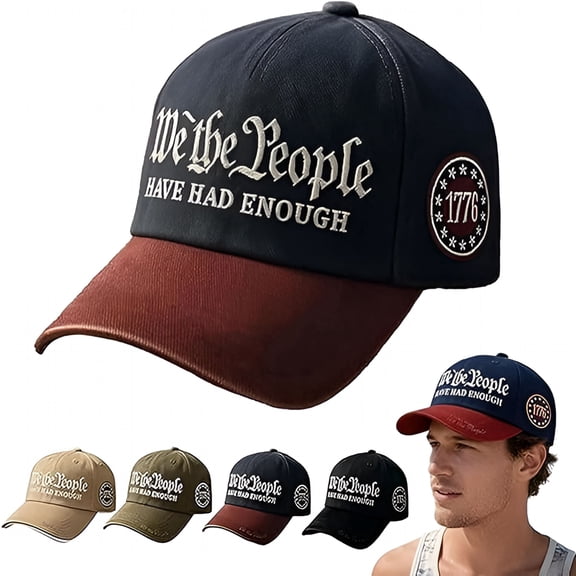 TELOLY 2026 New We the People Hat,We the People Have Had Enough Hat for Men,Adjustable Retro 250Th Anniversary Usa Baseball Cap