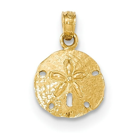 Lex & Lu 14k Yellow Gold Polished Sand Dollar Pendant LAL78483
