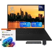 LG Gram 17" WQXGA IPS Touch Copilot+ PC, Intel Core Ultra 7 258V, 32GB LPDDR5X, 5TB Storage (4TB SSD+1TB Docking Station), Intel Arc Graphics, Backlit Keyboard, FHD Webcam, Wi-Fi 7, Win 11 Pro, Black