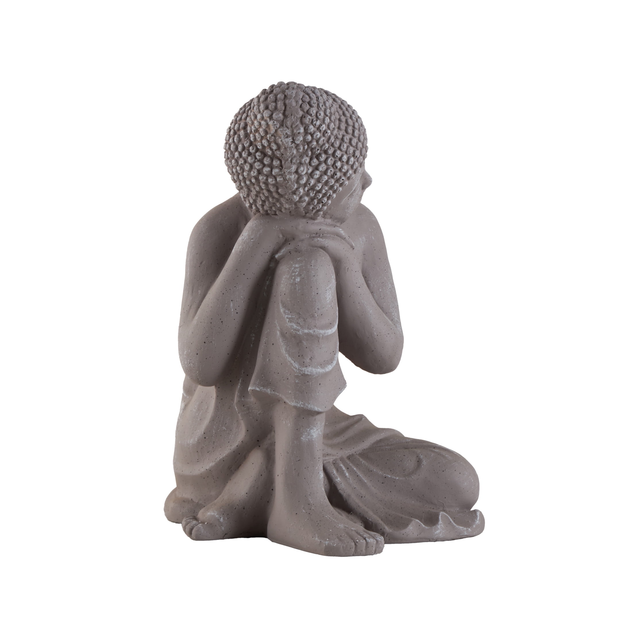 DecMode 20" Indoor Outdoor Meditating Buddha Garden Sculpture