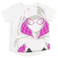 thumbnail image 5 of Marvel Spider-Verse Spider-Gwen Ghost Spider Little Girls 3 Pack T-Shirts Toddler to Big Kid, 5 of 5