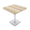 Blonde Surfside Ash w/Silver Base, variant on 45" Small Dou Bistro Height Table Square Metal Base Bar Table