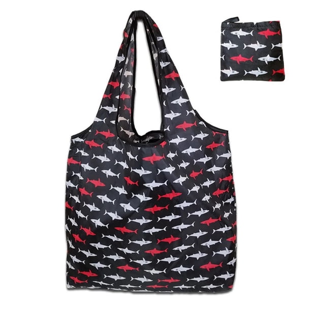 Bolsa de compras plegable reutilizable, bolsa de comestibles de viaje respetuosa con el medio ambiente, con estampado de plantas de gato y perro, portátil, para supermercado