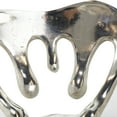 thumbnail image 4 of DecMode 13", 11"H Asymmetrical Drip Silver Aluminum Decorative Bowl with Melting Designed Body, Set of 2, 4 of 11