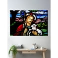 thumbnail image 2 of Jesus The Good Shepherd Stained Glass Window Poster Wall Art, Modern Wall Decor For Living Room Bedroom, 24x36 UNFRAMED, 2 of 3