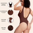 thumbnail image 6 of Qric Backless Bodysuit Slimming Shapewear for Women Tummy Control Overbust Body Shaper Brown S, 6 of 8