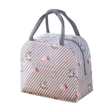 Lunch Bag, Clearance! Fenull Portable Insulated Lunch Bag Lunch Bag Fast Food Insulated Bag 1Pc E Gray Swan, Bento Packet, 1×Insulated Lunch Bag
