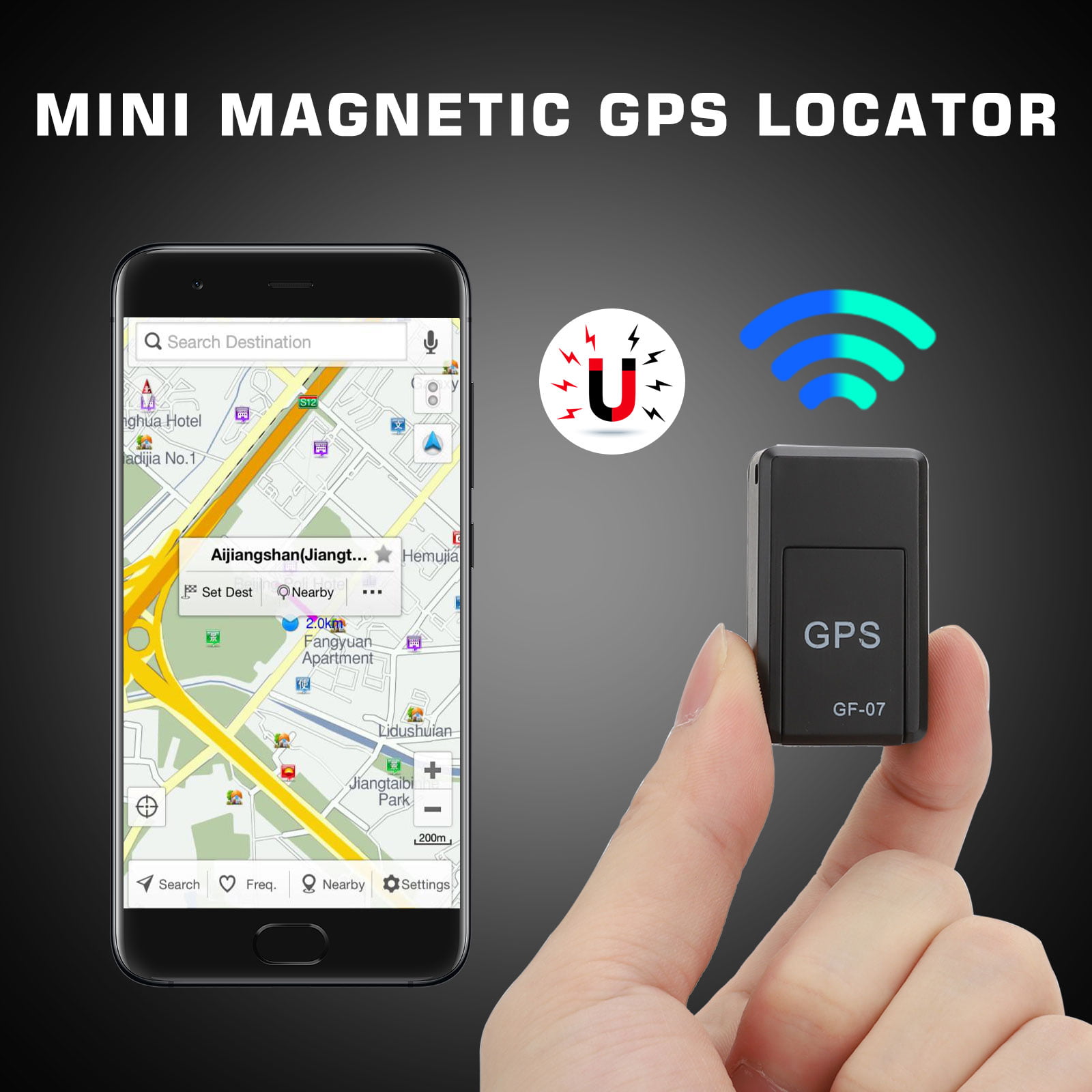 EEEkit Mini Portable Personal GPS Tracker Track in Real Time Locator Tracking Device for Seniors