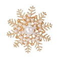 thumbnail image 2 of Broche de nieve, broche de nieve de invierno, regalo de San Valentín, joyería, broche decorativo, broche de solapa para sombrero, Oro, 2 of 8