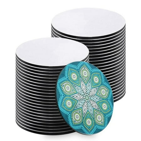 

35Pcs Round Sublimation Blank Coasters Sublimation Blank Cup Mat Sublimation Heat Coaster Heat Press