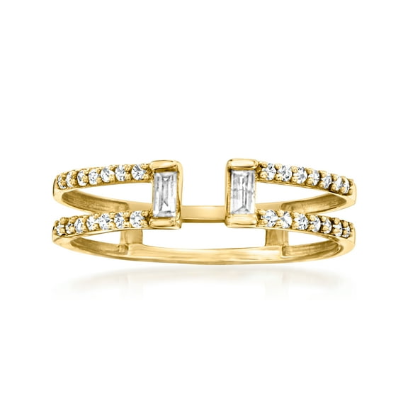Pure Collection by Ross-Simons 0.20 ct. t.w. Diamond Open-Space Ring in 14kt Yellow Gold, Women's, Adult