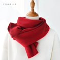 thumbnail image 3 of Bufanda de lana de color sólido para hombre y mujer, bufandas cortas finas de punto cálidas para invierno, bufanda para adultos y niños, regalo de Navidad y Año Nuevo, 3 of 4