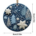 thumbnail image 6 of OAVQHLG3B Acrylic Christmas Ornaments Blue and White Forest Decorations Christmas Tree Hanging Ornaments Navy Blue Snowman Christmas Decor for Christmas Crafts Xmas Trees Door Farmhouse Decor, 6 of 7