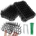 thumbnail image 1 of Alfombrilla Para Gatos, 24 Unidades, 7,9 X 5,9 Pulgadas, Alfombrilla Repelente De Gatos Con 12 Pinchos En Forma De U Y 20 Lazos Verdes, Almohadilla Flexible Con Pinchos Para Gatos Para Cerca Del Hogar Muyoka Hogar, 1 of 7
