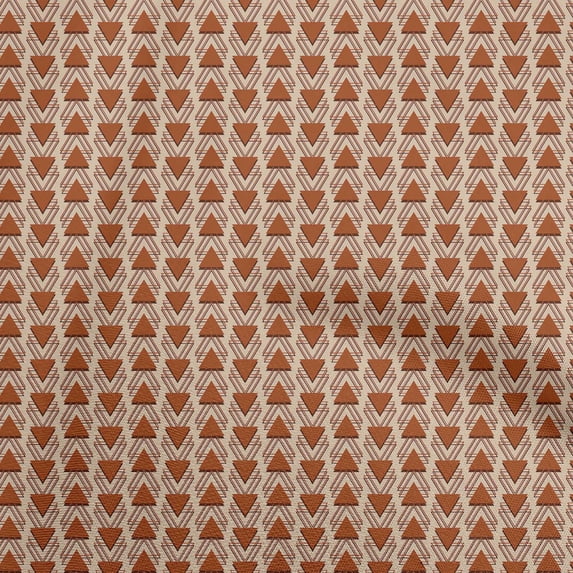 oneOone Viscose Jersey Brown Fabric Geometric Quilting Supplies Print Sewing Fabric By The Yard 60 Inch Wide