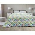 thumbnail image 1 of Sea Life Down Alternative Comforter, Outline Design of Hand Drawn Fish Shapes and Aquatic Creatures, Microfiber Quilt for All Season, 5 Sizes, Dark Sky Blue White, by Ambesonne, 1 of 3