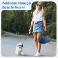 thumbnail image 5 of Soft Collapsible Dog Crate - 24 inch Portable Travel Puppy Crate for Small Pets or 2 Cats, Pet Carrier with 4 Mesh Doors, Car Kennel for Dogs with Handle for Indoor and Outdoor, Bule, 5 of 16