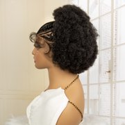 10 Inches Short Synthetic Kinky Curly Braided Wigs for Women 13x6 Lace Frontal Synthetic Cornrow Braiding Wig with Baby Hair